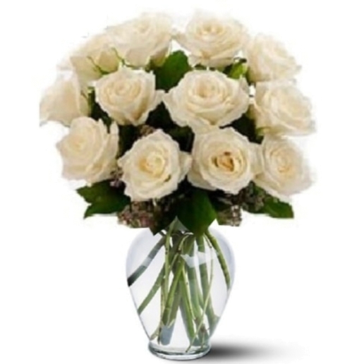 Dozen White Roses