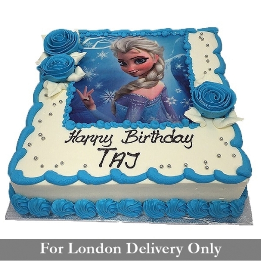 Elsa Frozen Photo Cake